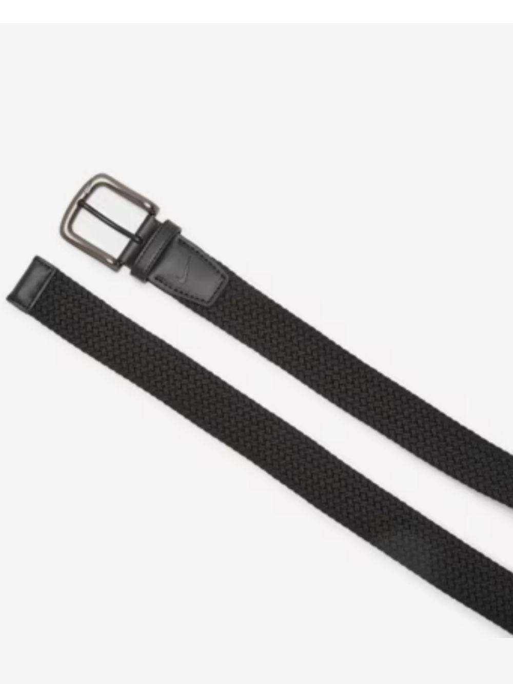 Nike Black Woven Golf Belt with Metal Buckle